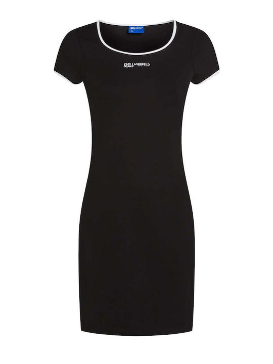 Summer Mini Dress with Tearing Black