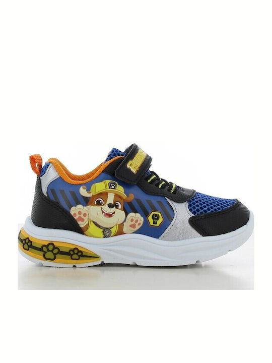 Παιδικά Sneakers με Σκρατς & Φωτάκια Μπλε