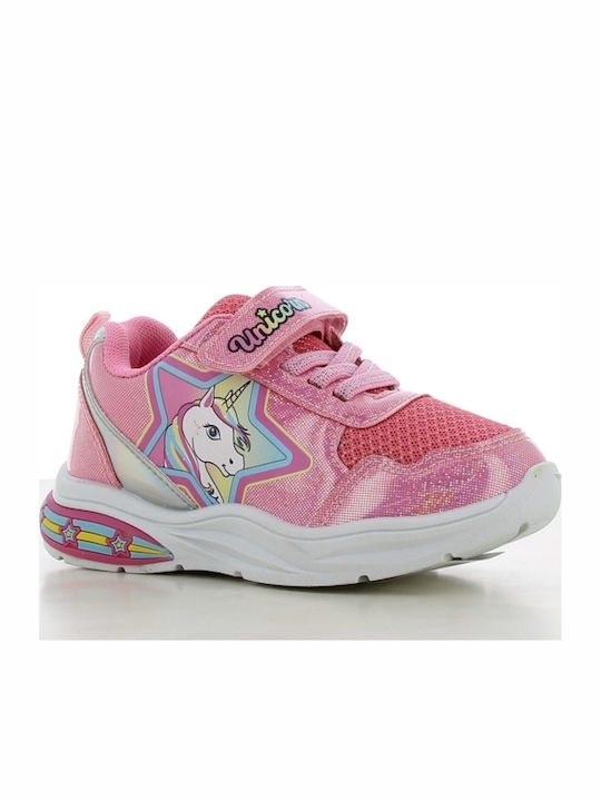 Unicorn Παιδικά Sneakers με Φωτάκια Φούξια