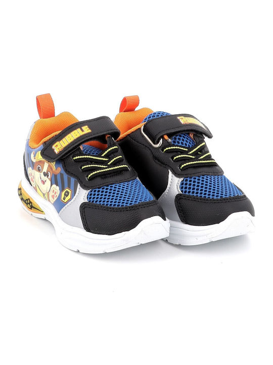 Παιδικά Sneakers με Σκρατς & Φωτάκια Μπλε