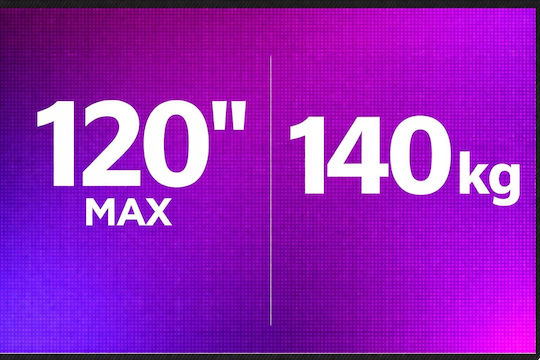 Art Βάση Τηλεόρασης Τοίχου έως 120" Μαύρο