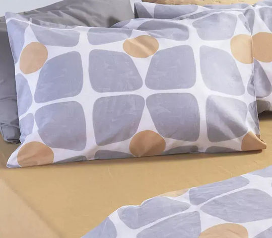 Nef-Nef Homeware Casual Bettlaken King Size 4 Stück 200x270 cm mit Gummibettlaken Gelb