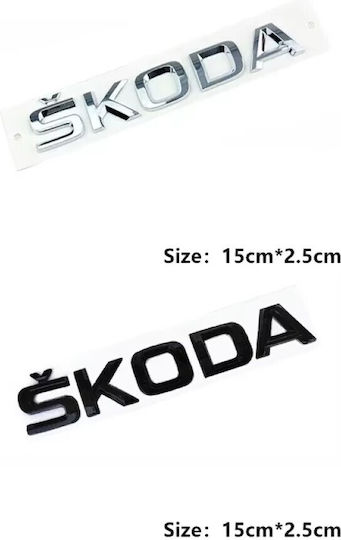 Aftermarket Emblem Skoda New Trunk Full Black Tc