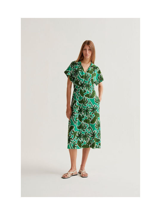 Compania Fantastica Midi Palm Tree Print 61c/43000 Balsam Green