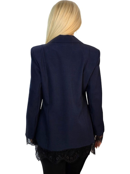 Langärmeliges Damenblazer Blau