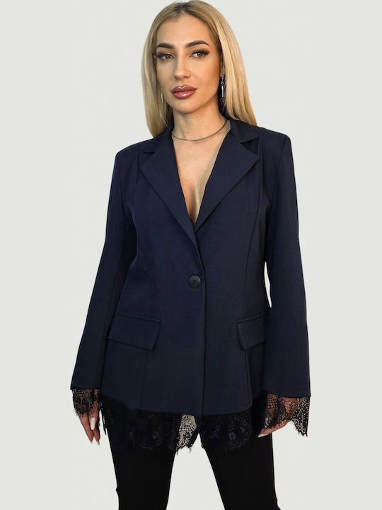 Langärmeliges Damenblazer Blau