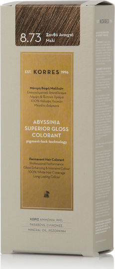 Korres Abyssinia Superior Gloss Colorant Боя за Косa Без Амоняк 8.73 Светъл Меден Рус 50ml