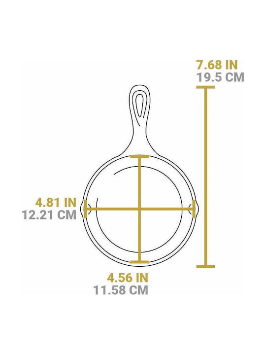 Lodge Mini Cast Iron Pan with Lid with Non-Stick Coating 12.7cm