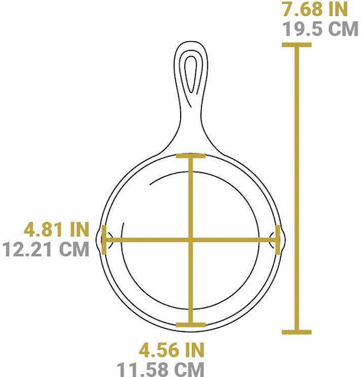 Lodge Мини Тиган От Чугун С Капак С Незалепващо Покритие 12.7cm