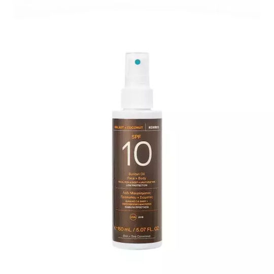 Korres Aegean Bronze Wasserdichtes Sonnenschutzöl für Gesicht und Körper SPF10 als Spray 150ml