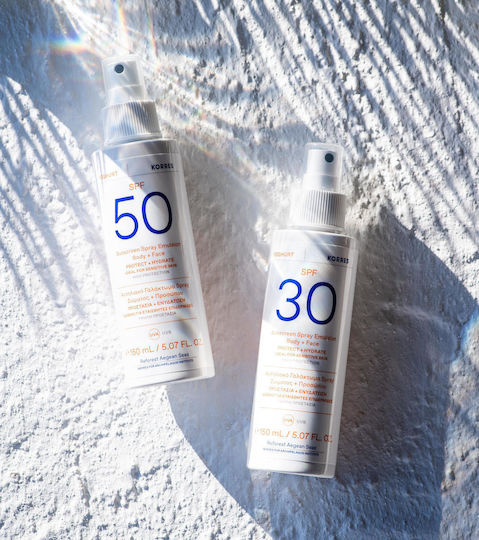 Korres Yoghurt Водоустойчив Слънцезащитен Крем за Лице и Тяло SPF30 в Спрей 150ml