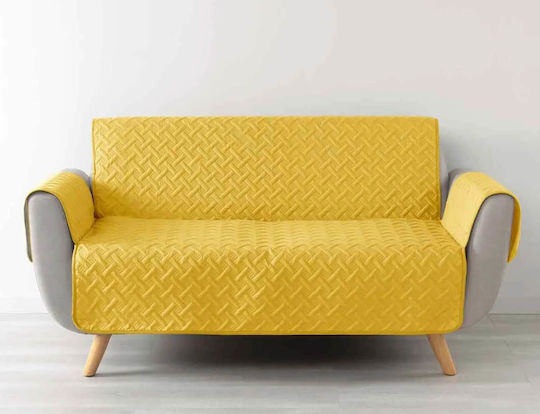 Douceur d'Intérieur Σετ Ελαστικά Καλύμματα Σαλονιού Yellow 223x179cm