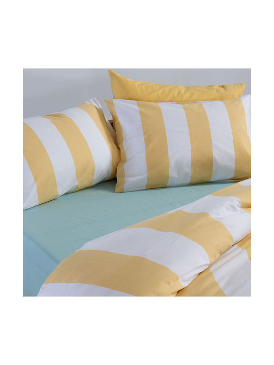 Nef-Nef Homeware Bamb.casual Vertia Pillowcase with Envelope Cover Yellow 52x72cm