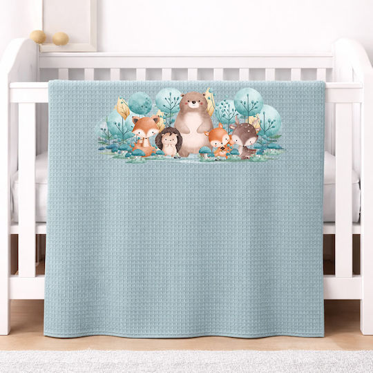 Astron Italy Babydecke Kinderbett Waffel Weiß 110x140cm