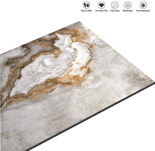 LV Granito ATLANTIS Natürliches Golden Fliese Für Innenbereich Boden Wand Porzellan Glänzende Oberfläche 120x60cm Natural