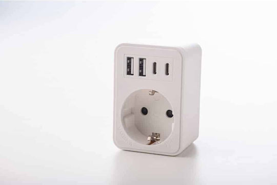 Monopriză cu 2 USB-A și 2 USB-C America (Tip A)