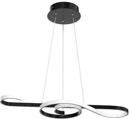 V-TAC Corp de Iluminat Suspendat Negru LED cu Lumină Albă Caldă 70x100cm