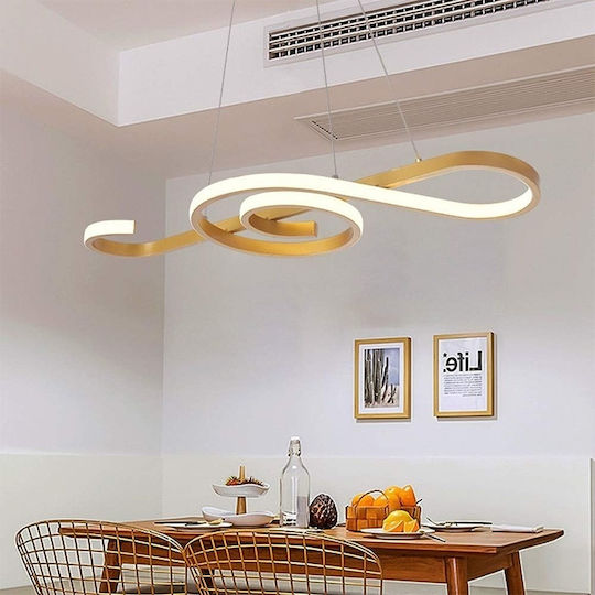 V-TAC Candelabru Suspendat Auriu LED cu Lumină Alb Cald 70x100cm