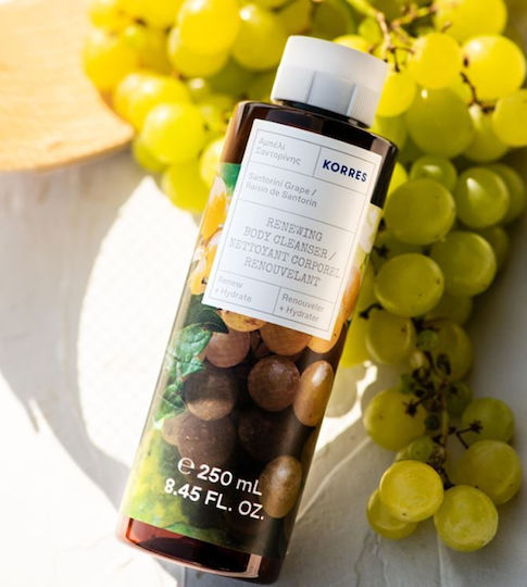Korres Santorini Grape Αφρόλουτρο σε Gel με Νιασιναμίδη & Άρωμα Πούδρα 250ml