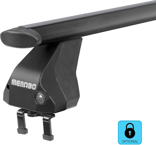 Menabo Bare De Acoperiș Din Aluminiu Pentru VW Caddy 2015-2020 Set Cu Picioare Negre