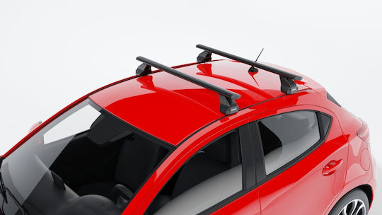 Menabo Bare De Acoperiș Din Aluminiu Pentru Fiat Stilo 5D 2001-2010 Set Cu Picioare Negre