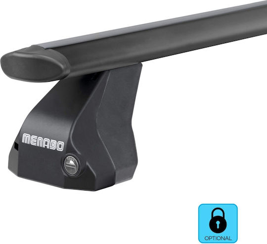 Menabo Bare De Acoperiș Din Aluminiu Pentru Citroen Nemo 2008+ Set Cu Picioare Negre