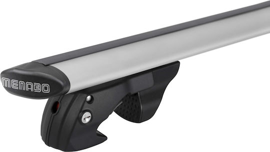 Menabo Bare De Acoperiș Din Aluminiu Pentru Alfa Romeo CrossWagon 2004-2007 Set Cu Picioare Argintii