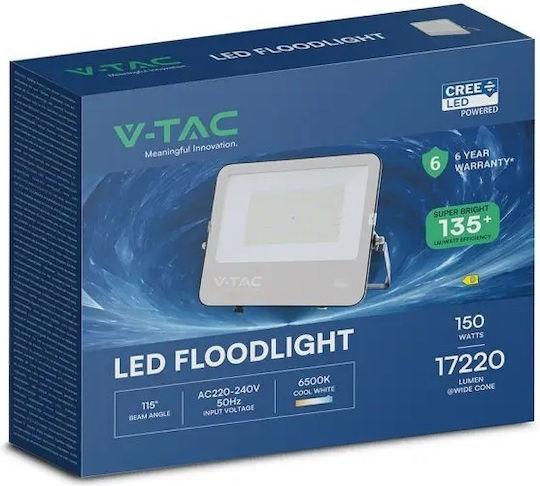 V-TAC Waterproof LED Flood Light 150W Cold White 6400K IP65