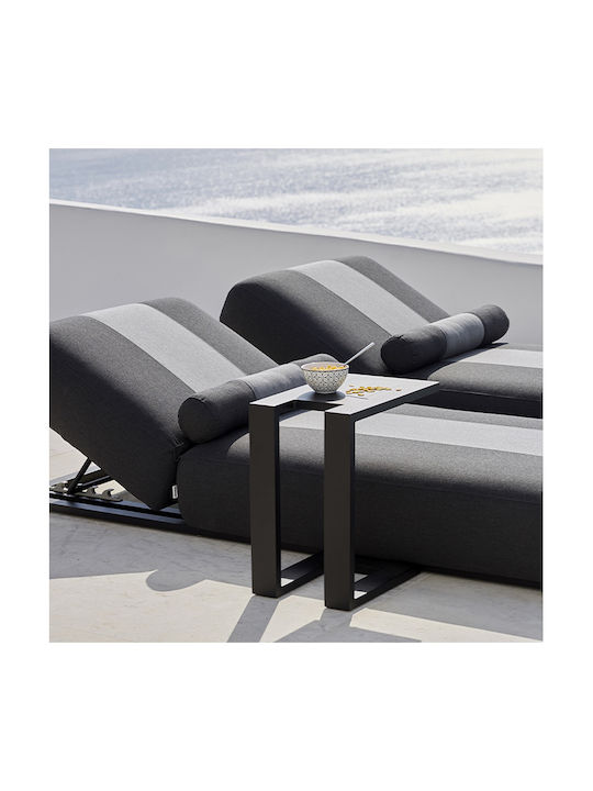 Strom Eco Aluminium Liegestuhl Joy mit Grauem Kissen 213x90x30cm
