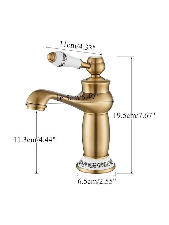 Mischung Waschbeckenarmatur Retro Bronze