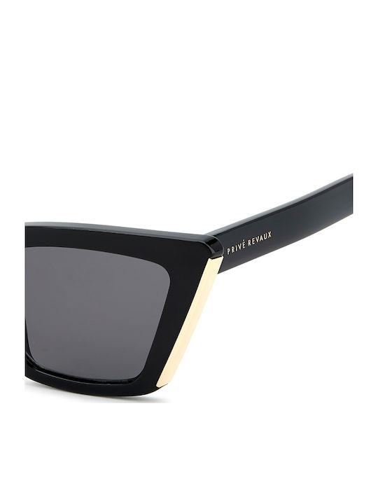 Prive Revaux Women’s Sunglasses with Black Horn-Rimmed Frame and Black Lens PR3000/G/S 807/IR