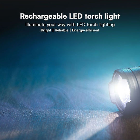 V-TAC Lanternă LED Reîncărcabilă IP54 cu Luminozitate Maximă 1000 Lumen
