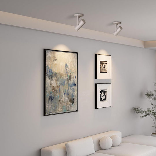 Spot Led Bianco Reglabil Alb Cu 12 Lumini În Culoare Albă