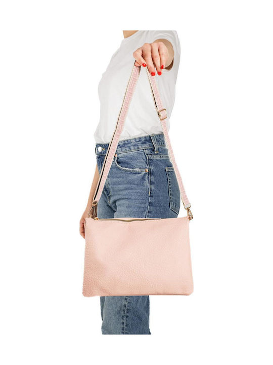 Fabric Women's Crossbody Bag Pink