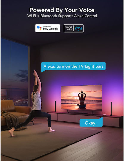 Govee TV Light Bluetooth/WiFi Lustră Decorativă Baruri Negru 2buc