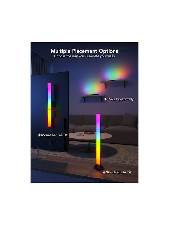 Govee Smart Διακοσμητικό Φωτιστικό TV Light LED RGBIC Μπάρα 2τμχ 38x24x8εκ.