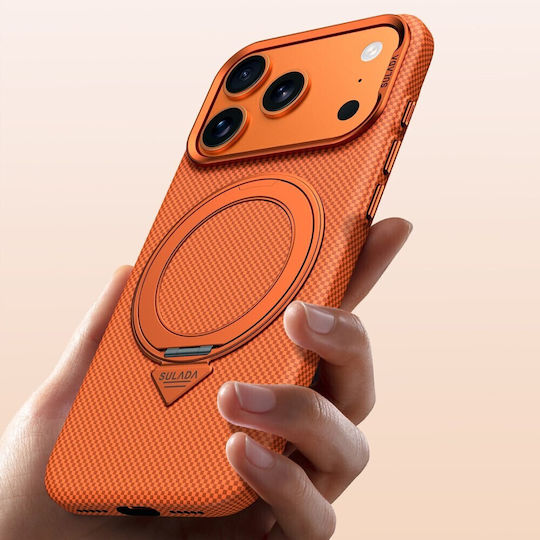 Sulada Back Cover Fibră Aramidă / Plastic Negru (iPhone 17 Pro Max)