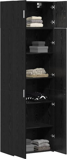 Bookcase Black Oak 70x42.5x225 cm