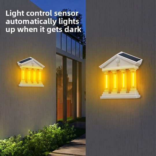 Wall Mounted Solar Light Warm White with Motion Sensor IP44