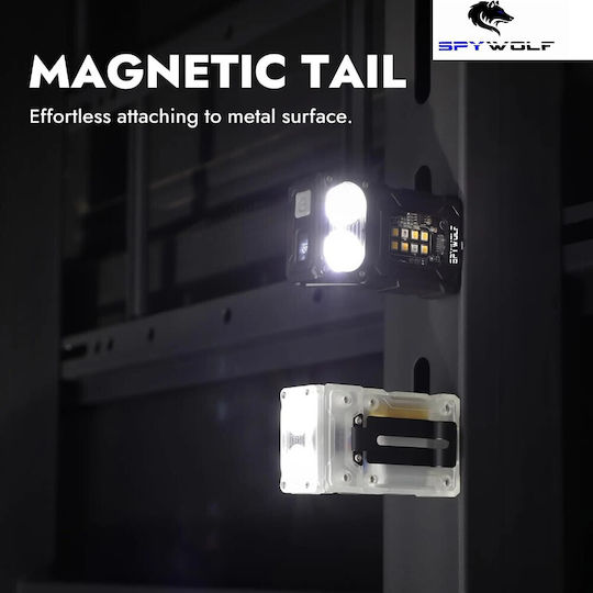 Spywolf Rechargeable LED Head Flashlight IP45 with Maximum Brightness 3600lm 2 Pieces
