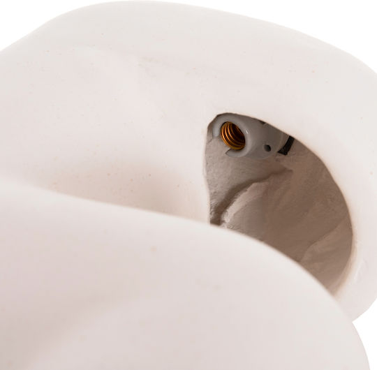 HomeMarkt Lămpi De Masă Din Beton Pentru Dulie E14 Led Cu Pălărie Albă Și Bază