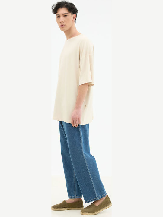 Short Sleeve Beige Blouse