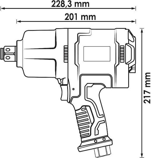Vigor Air Impact Wrench 3/4" With Maximum Torque 234.53kgm