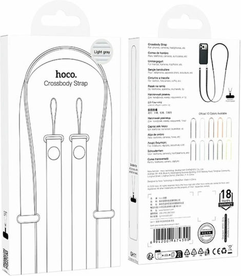 Hoco Gh11 Universal Neck Strap Mobile Phone Case Light Grey