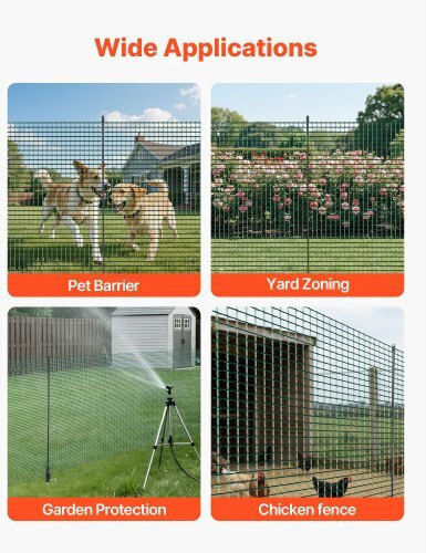 Vevor Wire Fencing Set Green 1.2x25m