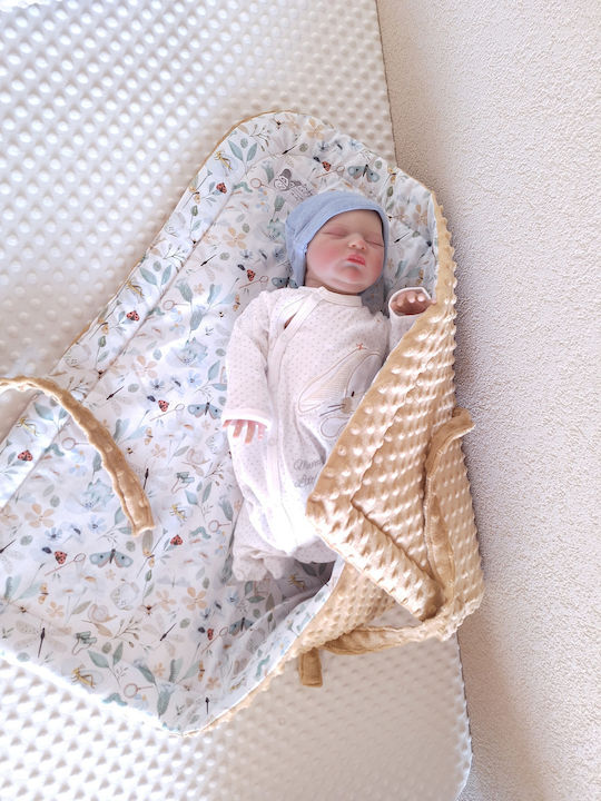 BabyValia Κουβέρτα Αγκαλιάς & Λίκνου Καφέ 75x75εκ.