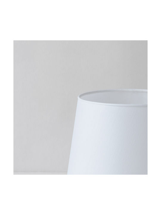 Veis Auge Fabric Table Lamp for E14 Socket with White Shade and Base
