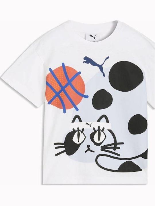 Παιδικό T-shirt White Graphic Tee