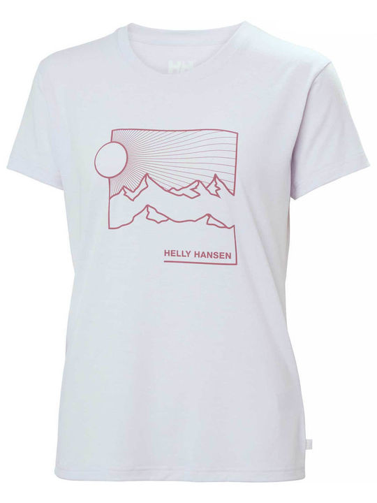 Skog Recycled Graphic Women's Short Sleeve Blouse White