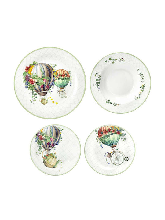 Marva White Porcelain Dinnerware Set 18pcs